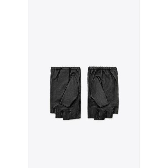 ZARA JEWELLED LEATHER MITTENS - Picture 4 of 4